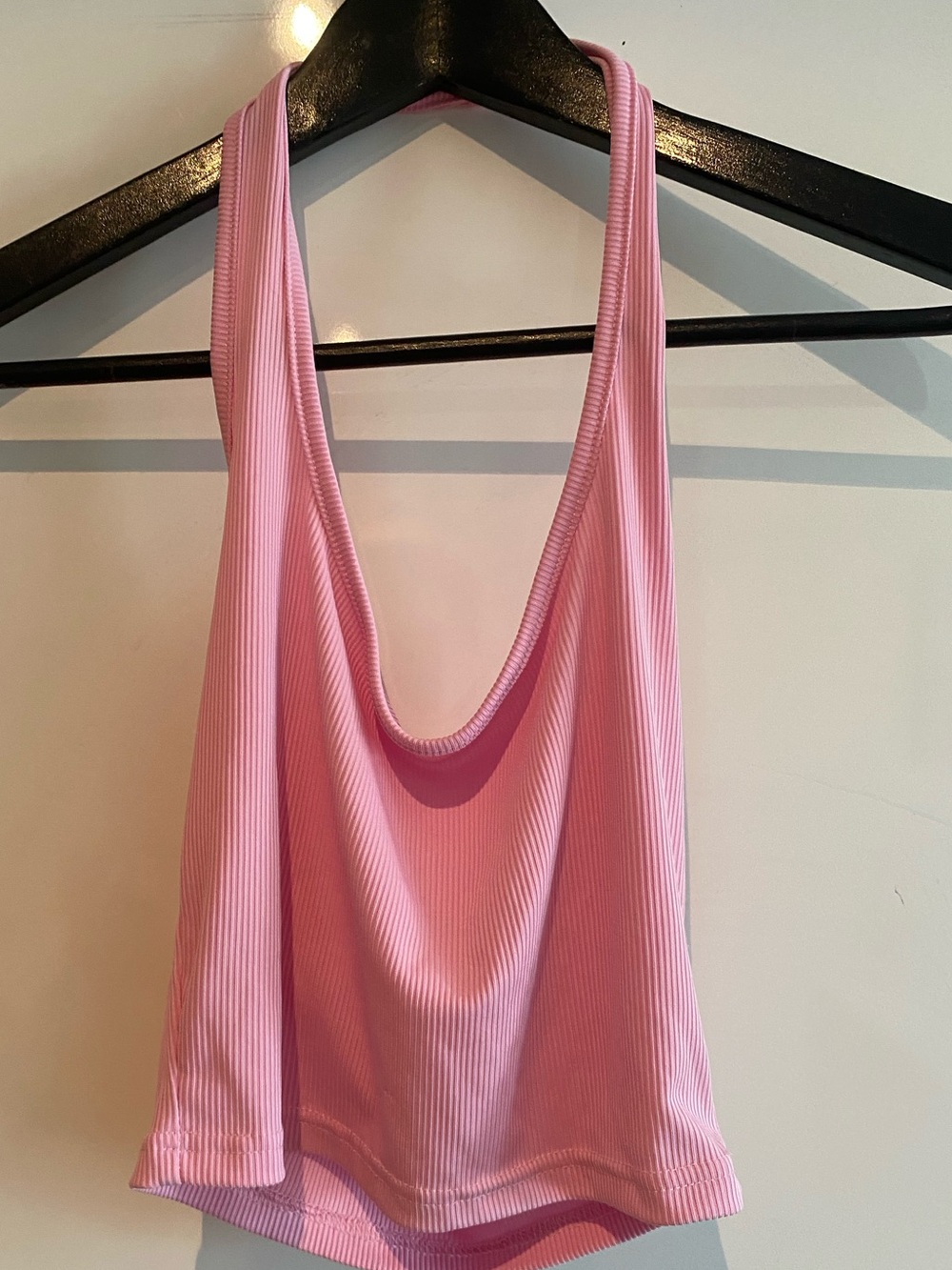 SHEIN Bubblegum Pink Ribbed Tank